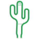 Manta SNL74GN stiilne neoonvalgus CACTUS roheline