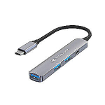 Tellur 4in1 USB-C 3.1 hub alumiinium, hall
