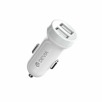 Devia Smart seeria auto laadija komplekt Lightning jaoks (5V3.1A,2USB) valge
