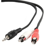 RCA uz 3-RCA | 1,2 m | melns