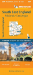 Michelin England S&uuml;d-Ost, Midlands, East Anglia: Stra&szlig;en- und Tourismuskarte 1:400.000
