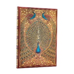 Hafiz's Peacocks (Sangorski & Sutcliffe) Midi Unlined Hardcover Journal (Elastic Band Closure)