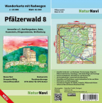 Pf&auml;lzerwald 8. Blatt 42-544, 1 : 25 000: Wanderkarte mit Radwegen. Annweiler a.T., Bad Bergzabern, Dahn, Hauenstein, Klingenm&uuml;nster, Wei&szlig;enburg