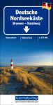 Deutsche Nordseek&uuml;ste - Bremen, Hamburg Nr. 1: Regionalkarte Deutschland 1:275 000
