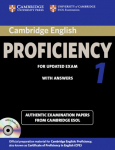 Cambridge Certificate of Proficiency in English 1 for updated exam. Students Book Pack (Students Book with answers and 2 Audio CDs)