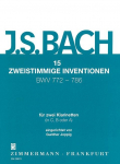15 zweistimmige Inventionen: BWV 772-786. 2 Klarinetten.
