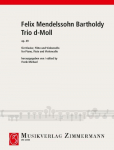 Trio d-Moll: (Bearbeitung des orig. Violinparts f&uuml;r Fl&ouml;te vom Komponisten). op. 49. Fl&ouml;te, Violoncello und Klavier. Partitur und Stimmen.