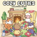 Cozy Cuties: Coloring Book for Adults and Teens Featuring Adorable Animal Characters, Relaxing Hygge Moments and Comfy Scenes