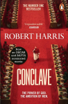Conclave. Fim Tie-In: Now a major motion picture starring Ralph Fiennes, Stanley Tucci and Isabella Rossellini