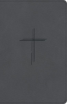 CSB Personal Size Giant Print Bible, Digital Study Edition, Charcoal Suedesoft Leathertouch