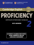 Cambridge English Proficiency 2 for updated exam. Students Book with answers