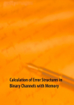 Calculation of Error Structures in Binary Channels with Memory: BSC-M as an extension of the BSC Channel