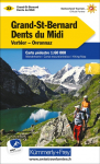 Grand-St-Bernard - Dents du Midi, Verbiez, Ovronnaz Wanderkarte: 1:60 000, waterproof, Freemap on Smartphone included