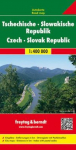 Tschechische Republik / Slowakische Republik 1 : 400 000. Autokarte: Citypl&auml;ne, Entfernungen in km, Ortsregister mit Postleitzahlen
