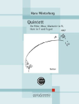Quintett: f&uuml;r Fl&ouml;te, Oboe, Klarinette in B, Horn in F und Fagott. Fl&ouml;te, Oboe, Klarinette in B, Horn in F und Fagott. Partitur.