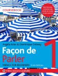 Facon de Parler 1 French Beginners course 6th edition: Coursebook