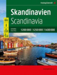 Skandinavien, Autoatlas 1:200.000 - 1:400.000, freytag & berndt: Spiralbindung, Camping- und Stellpl&auml;tze, Freizeitinfos