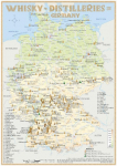 Whisky Distilleries Germany-Austria-Switzerland - Tasting Map: Laminierte Tischkarte - Format 21 x 30 cm