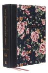 NKJV, Journal the Word Bible, Cloth Over Board, Gray Floral, Red Letter Edition, Comfort Print: Reflect, Journal, or Create Art Next to Your Favorite Verses