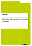 German war literature. How effective did anti-war and anti-Nazism writers articulate themselves?