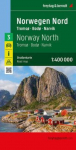 Norwegen Nord, Stra&szlig;enkarte 1:400.000, freytag & berndt: Troms&oslash; - Bod&oslash; - Narvik, mit Autof&auml;hren