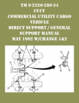 TM 9-2320-289-34 CUCV Commercial Utility Cargo Vehicle Direct Support / General Support Manual May 1992 w/Change 1&2