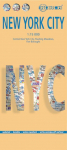 New York City, Borch Map: Central New York City, Manhattan, Flushing Meadows, Five Boroughs