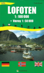 Lofoten: 1:100.000 + V&aelig;r&oslash;y 1:50.000 - Touristische topographische Wanderkarte Norwegen