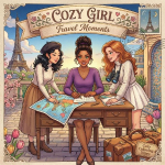 Cozy Girl Travel Moments: Relaxing Adult Activity Coloring Book | Aesthetic Comfy Hygge World Destinations, Vintage Souvenir Scenes, Nostalgic Vacation Moments | Anxiety Relief, Mindfulness & Creative Haven Art Therapy Gift for Seniors, Women & Teens