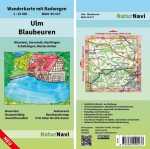 Ulm - Blaubeuren 1 : 25 000: Wanderkarte mit Radwegen Blaustein, Dornstadt, Merklingen Schelklingen, Westerstetten
