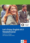 Lets Enjoy English A1.1 Vokabeltrainer: Englisch f&uuml;r Anf&auml;nger. Heft inklusive Audios f&uuml;r Smartphone/Tablet