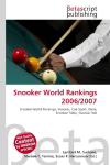 Snooker World Rankings 2006/2007