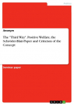 The Third Way. Positive Welfare, the Schr&ouml;der-Blair-Paper and Criticism of the Concept