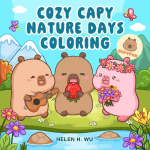 Cozy Capy Nature Days Coloring: Adorable Capybara Coloring Pages for Relaxation, Outdoor Adventures, and Everyday Joy