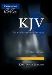 KJV Pocket Reference Bible, Black French Morocco Leather, Red-letter Text, KJ243: XR