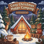 Cozy Christmas Hygge Camping: Winter Camping Scenes with Adorable Woodland Animals | Easy Bold Line Designs for Stress Relief, Mindfulness & Cozy Holiday Relaxation | Calming Coloring Pages for Adults & Teens