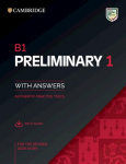 Cambridge English Preliminary 1 for revised exam from 2020. Students Book with Answers with Audio CD: Students Book with Answers with downloadable audio
