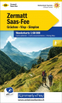 Zermatt - Saas Fee, Gr&auml;chen, Visp, Simplon Wanderkarte Nr. 24: 1:60 000, waterproof, Freemap on Smartphone included