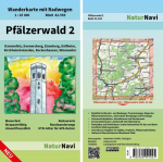 Pf&auml;lzerwald 2. Blatt 42-550, 1 : 25 000: Wanderkarte mit Radwegen. Dannenfels, Donnersberg, Eisenberg, G&ouml;llheim, Kirchheimbolanden, Rockenhausen, Winnweiler