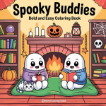 Bold & Easy Spooky Buddies Coloring Book: Fun and Festive Halloween Stress Relief Coloring
