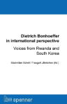 Dietrich Bonhoeffer in international perspective: Voices from Rwanda and South Korea