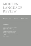 Modern Language Review (121.2) April 2026