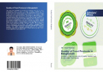 Quality of Food Products in Bangladesh: Analysis in the framework of Quality Control and Econometric Techniques