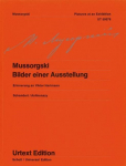 Bilder einer Ausstellung: Erinnerung an Viktor Hartmann. Nach dem Autograf. Mit farbigen Reproduktionen der Bilder von V. A. Hartmann. Klavier.