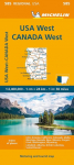 Michelin USA West, Kanada West: Stra&szlig;en- und Tourismuskarte 1:2.400.000