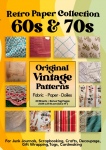 Retro Paper Designs Original 60s and 70s Patterns for Scrapbooking Junk Journals - Vintage Papier Muster und Retro Stoffe 60er 70er Jahre Nostalgie, Hippie: Crafts, Decoupage, Gift Wrapping, Tags, Cardmaking, Hobby, Projects,