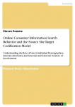 Online Consumer Information Search Behavior and the Source Site Target Codification Model: Understanding the Role of Select Individual Demographics, Internet Attributes, and Internal and External Sources of Involvement