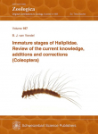 Immature stages of Haliplidae: Review of the current knowledge, additions and corrections (Coleoptera)