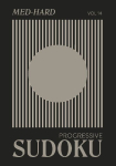 Medium to Hard Sudoku: Step by Step Progression to Difficult Logic Puzzles - Monochromatic One Grid per Page + Answers A5