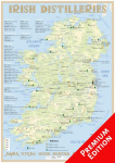 Whiskey Distilleries Ireland - Poster 42x60cm - Premium Edition: The Whiskylandscape in Overview - Ma&szlig;stab 1 : 925.000